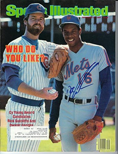Списание Doc Gooden Ню Йорк Метс Спортс илюстрейтид с автограф 24/9/84 в съавторство - Списания MLB с автограф