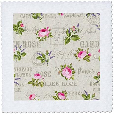 3. Нарисувай красиви розови цветя в светло-зелен collage с надписи. - Квадрати за стеганого одеяла (qs_358583_10)