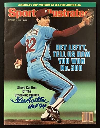 Стив Карлтън Подписа за Спортс илюстрейтид 3/10/83 No Label Phillies Autograph JSA - Списания MLB с автограф