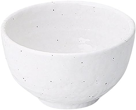 Koyo Pottery 51520036 Бяла купа, 15,2 течни унции (450 мл), 1,4 течни унции (4,0 мл), Чаша във формата на Ишима, Рисуване на Пищяла-пудра на Прах