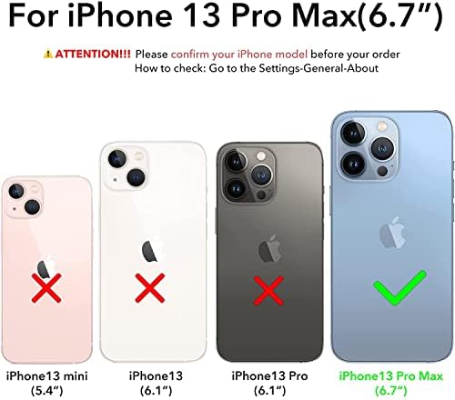 Калъф BypaBox за iPhone 13 Pro Max с клип за колан, стойка за кобур, 2 Защитни филм за екрана и 2 защитни филм