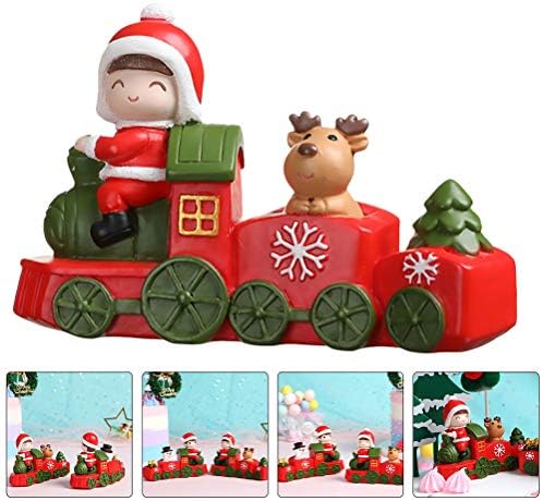 ABOOFAN 1БР Коледни Изделия От Смола Малък Влак Украса на Торта За Рожден Ден Украса на Колата Вечерни Полза