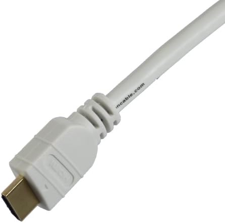 Карирани Кабел 7-Крак Бяла Високоскоростен HDMI Кабел с Ethernet, 28 AWG, Корпоративна