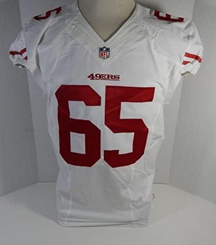2014 San Francisco 49ers 65 Game Пусна Бялата фланелка DP16479 - Използваните тениски За игри NFL Без подпис