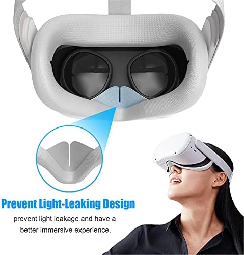 Аксесоари за виртуална реалност Маска за очи за Oculus Quest 2, принудителна светлина, мек силиконов тампон